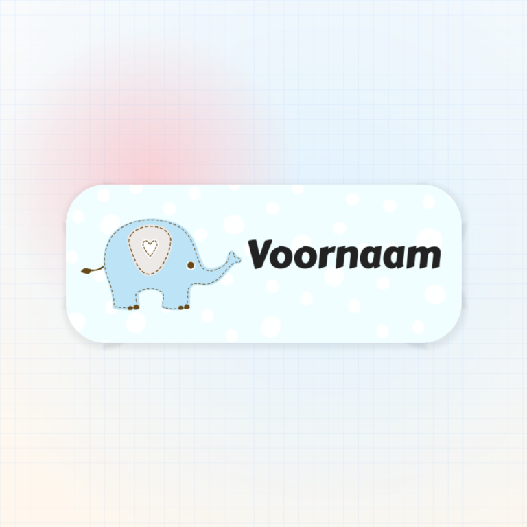 Geboortesticker Olifantje